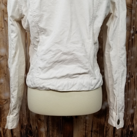B.C.I Clothing Cream Cotton Blend Corduroy Women's Lg Denim Jean Jacket - Picture 8 of 9